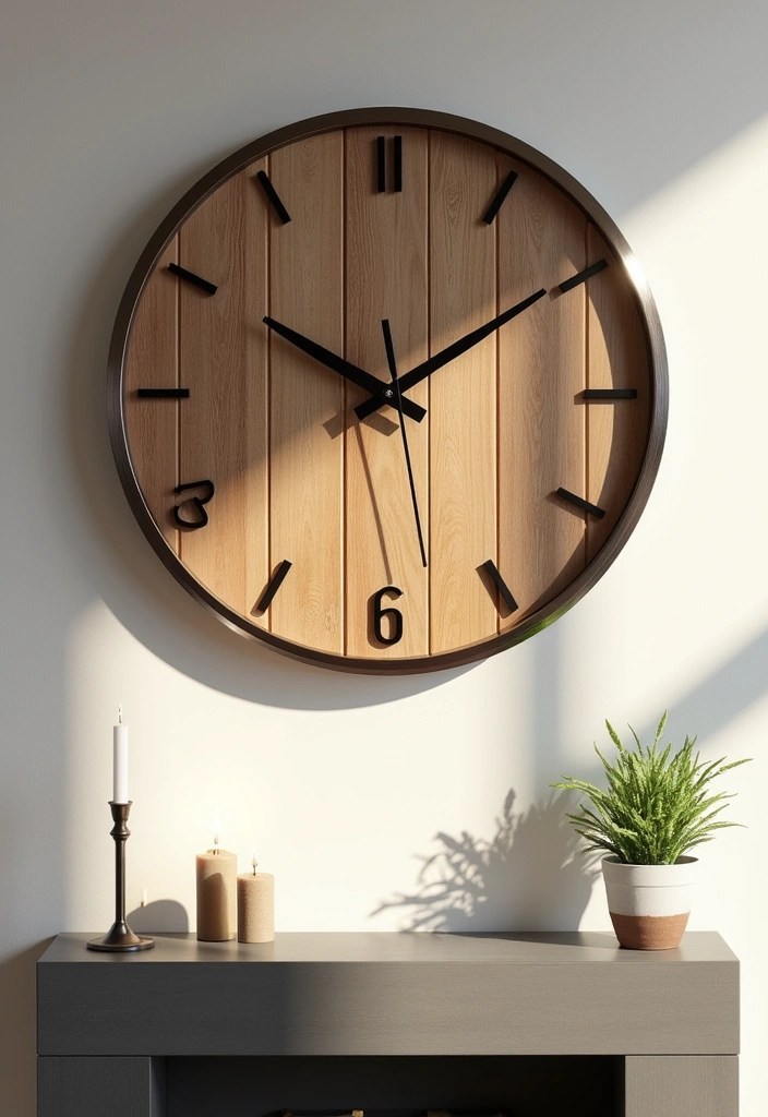 13 Rustic Wall Clocks That Will Bring Cozy Farmhouse Vibes to Your Home! - 3. Modern Rustic Blend