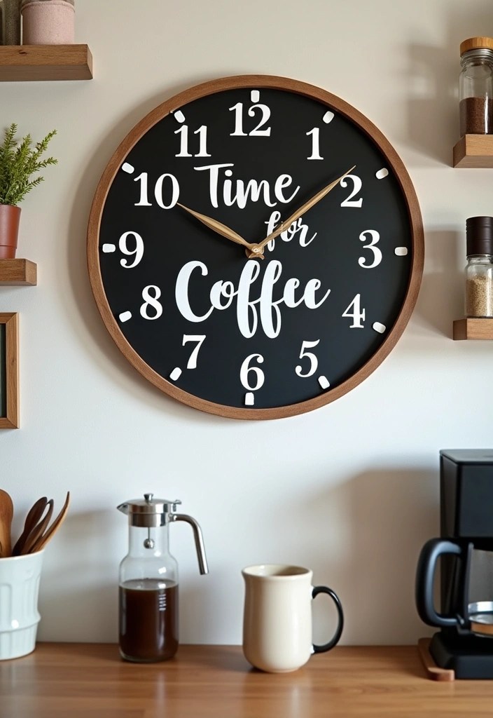 13 Rustic Wall Clocks That Will Bring Cozy Farmhouse Vibes to Your Home! - 8. Clock with Chalkboard Elements