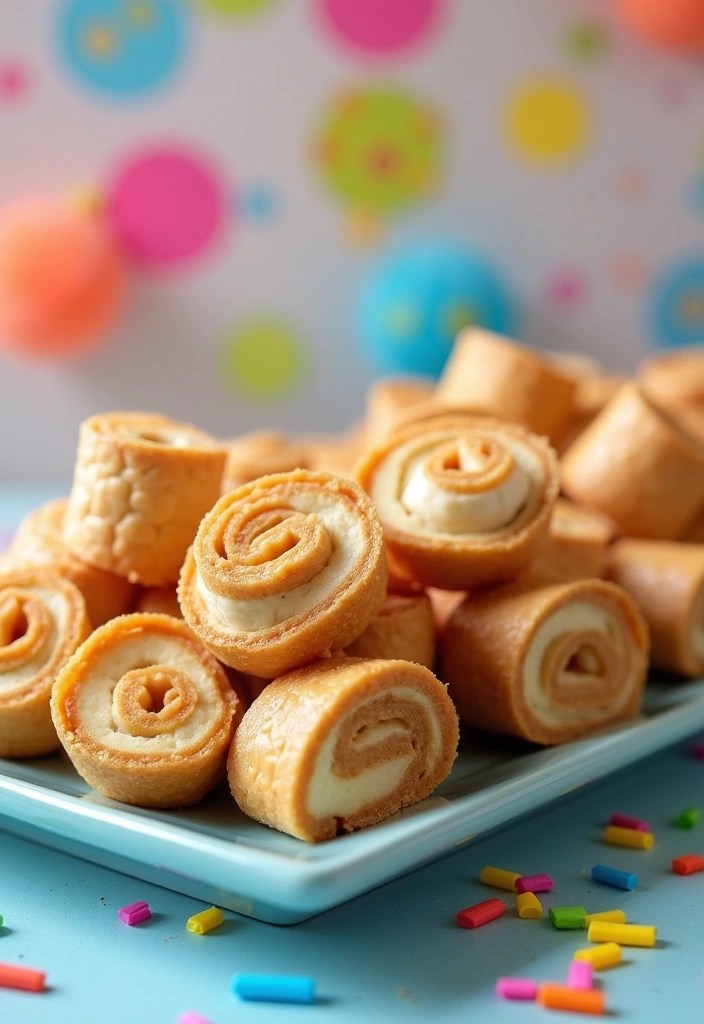14 DIY Toddler Birthday Snacks That Are a Blast to Make (And Delicious Too!) - 12. Peanut Butter and Banana Roll-Ups