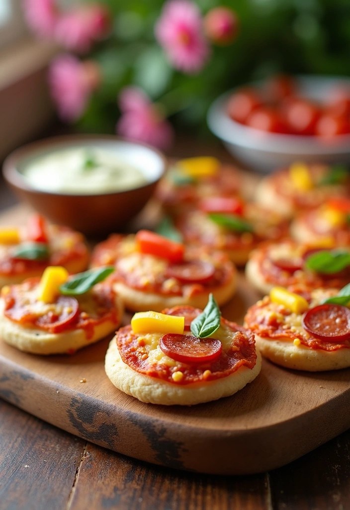 14 DIY Toddler Birthday Snacks That Are a Blast to Make (And Delicious Too!) - 3. Mini Pizzas with Fun Toppings