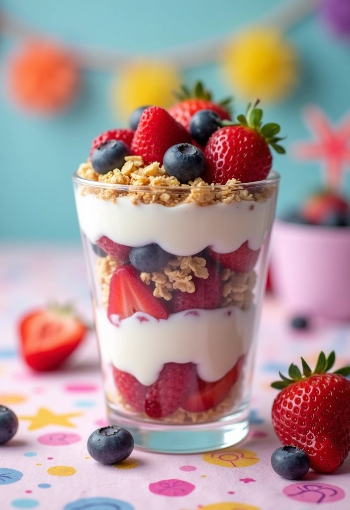 14 DIY Toddler Birthday Snacks That Are a Blast to Make (And Delicious Too!) - 4. Yogurt Parfaits
