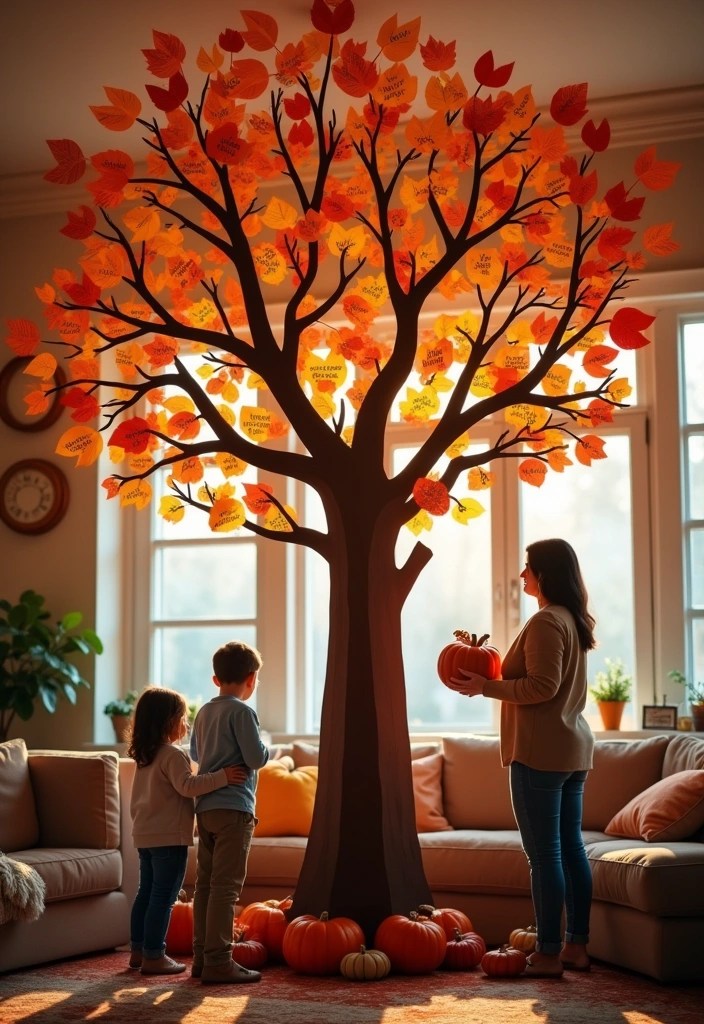 14 Fun Fall Decor Crafts to Do with Your Family (Perfect for All Ages!) - 14. Thankful Tree