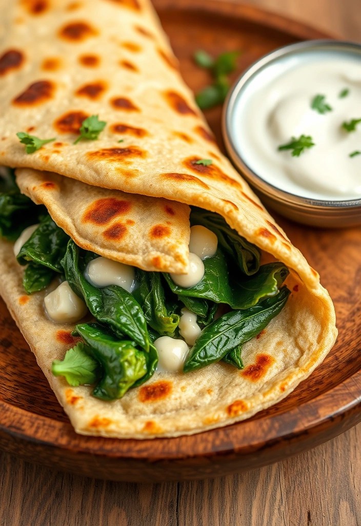 14 Kid-Friendly Vegetable Stuffed Wraps That Even Picky Eaters Will Love! - 1. Spinach and Cheese Delight