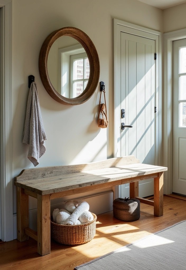 14 Stunning Rustic Entryway Benches That Bring Warmth to Your Home! - 1. Reclaimed Wood Bench