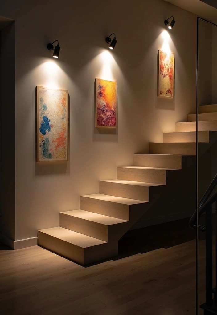 16 Staircase Lighting Ideas That Will Create a Magical Atmosphere (You’ll Love #4!) - 8. Spotlights