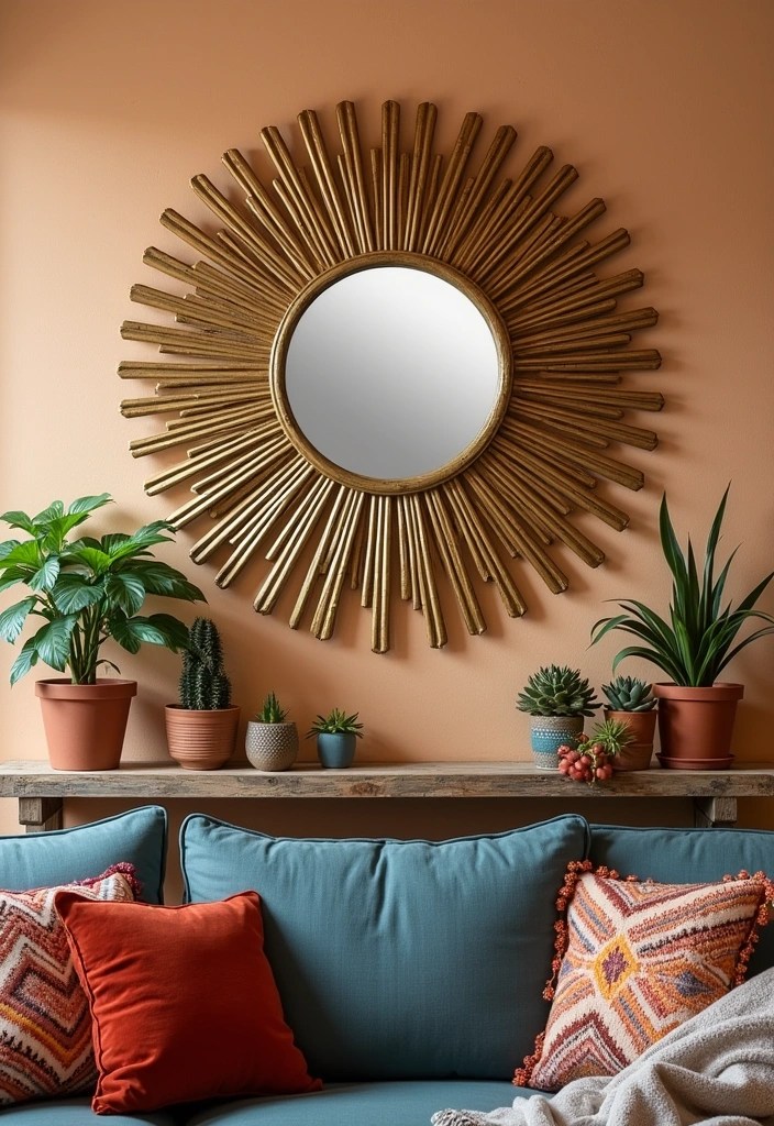 17 Bohemian Mirror Ideas That Will Bring a Touch of Whimsy to Your Space! - 1. Sunburst Mirrors for a Radiant Touch