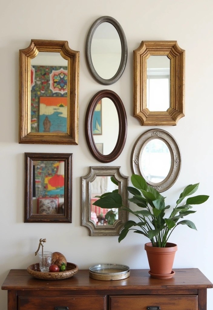17 Bohemian Mirror Ideas That Will Bring a Touch of Whimsy to Your Space! - 3. Vintage Mirrors for Timeless Charm