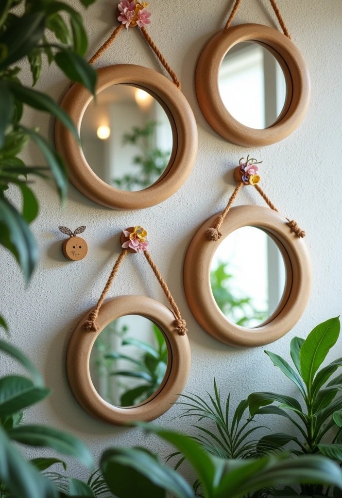 17 Bohemian Mirror Ideas That Will Bring a Touch of Whimsy to Your Space! - 4. Round Mirrors for Softness
