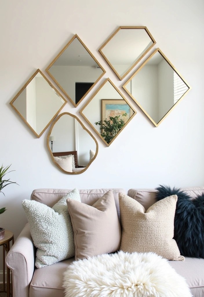 17 Bohemian Mirror Ideas That Will Bring a Touch of Whimsy to Your Space! - 6. Geometric Mirrors for Modern Boho Flair