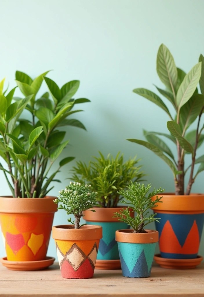 18 DIY Home Decor Items That Will Impress Your Guests (And Your Wallet!) - 1. Painted Terracotta Pots