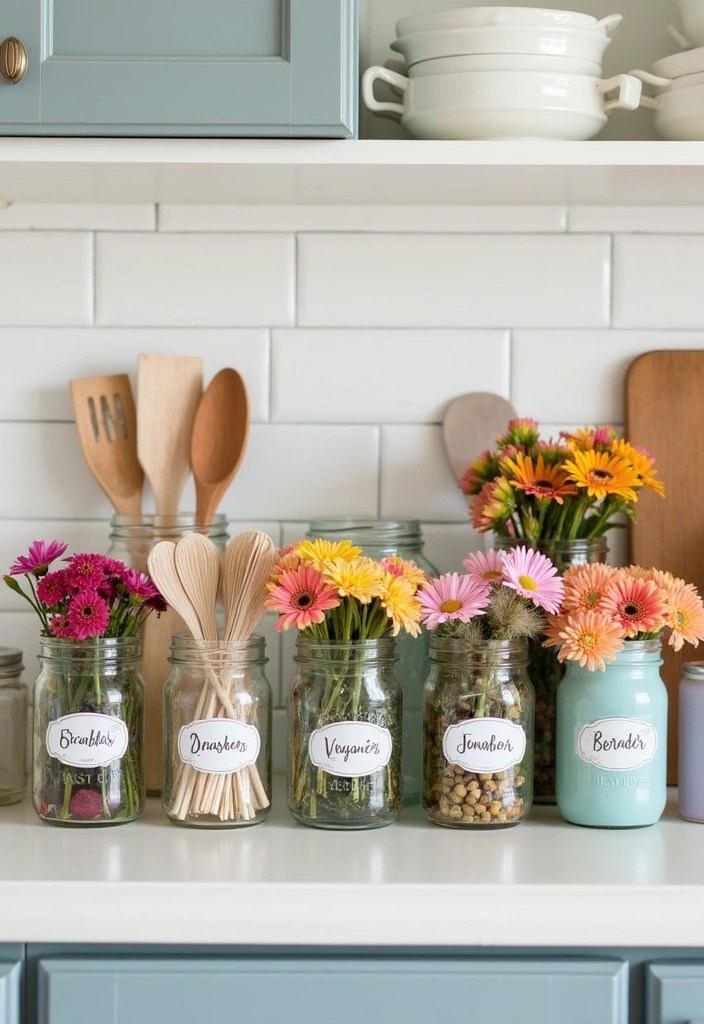 18 DIY Home Decor Items That Will Impress Your Guests (And Your Wallet!) - 8. Decorative Mason Jar Storage