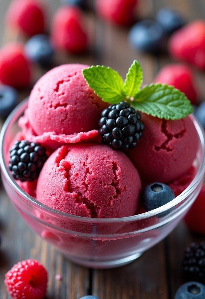 9 Kid-Friendly Ice Cream Recipes Without Sugar to Make Together! - 2. Berry Blast Sorbet