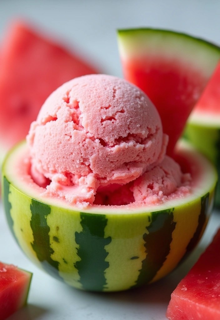 9 Kid-Friendly Ice Cream Recipes Without Sugar to Make Together! - 8. Watermelon Ice Cream