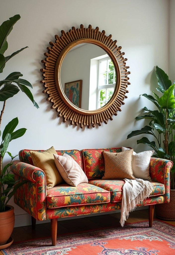 Boho Living Room Ideas That Will Make You Swoon (Explore the Magic of #1!) - 14. Creative Use of Mirrors