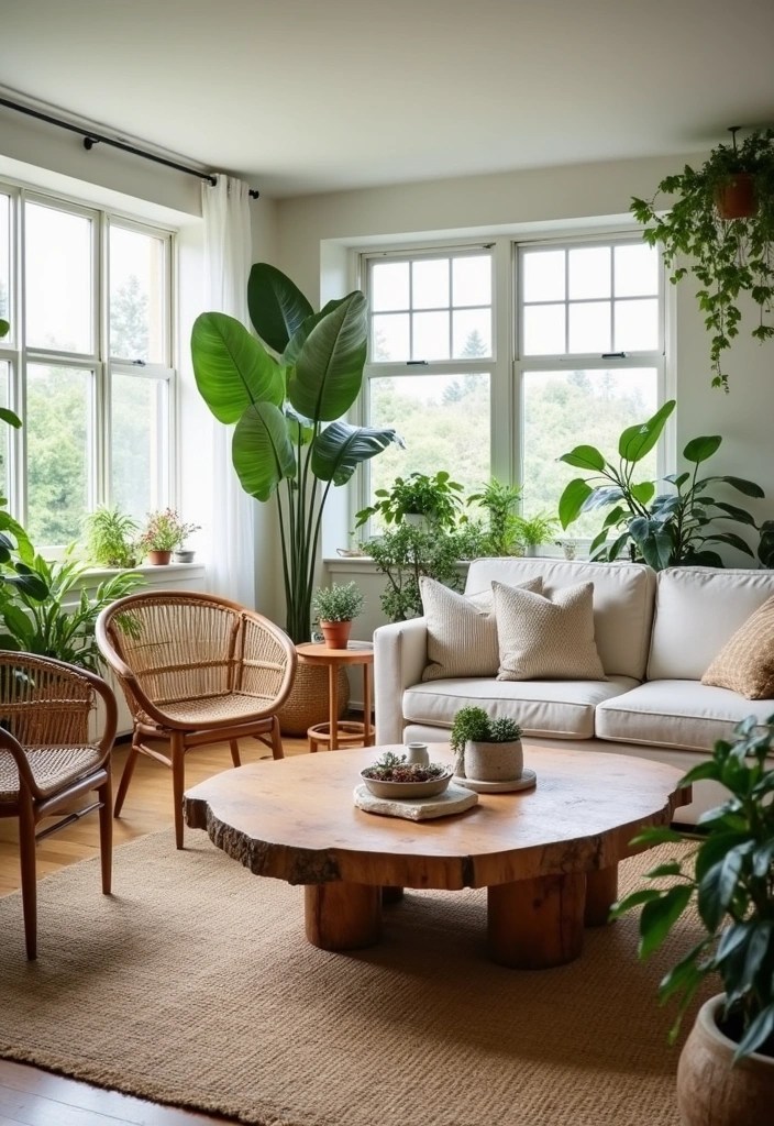 Boho Living Room Ideas That Will Make You Swoon (Explore the Magic of #1!) - 4. Nature-Inspired Decor