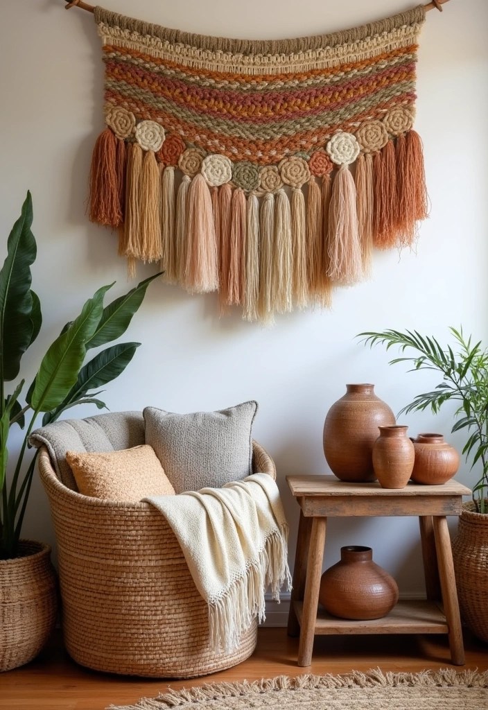Boho Living Room Ideas That Will Make You Swoon (Explore the Magic of #1!) - 6. Handcrafted and Artisanal Touches