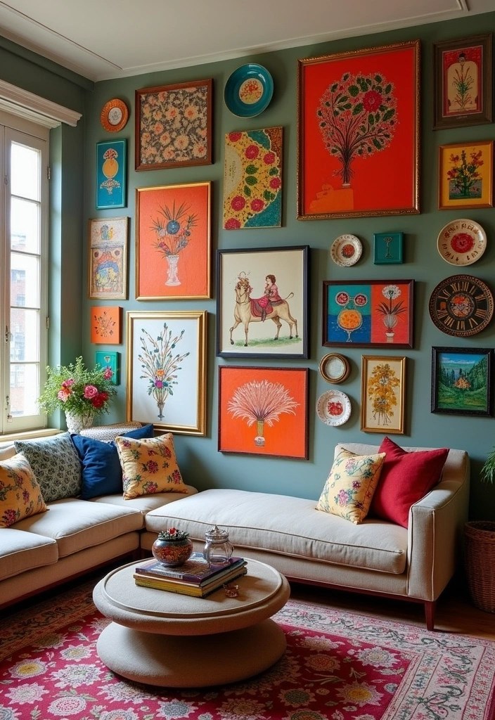 How to Create a Stunning Gallery Wall with Canvas Art: 12 Inspiring Ideas! - 1. Embrace Eclecticism