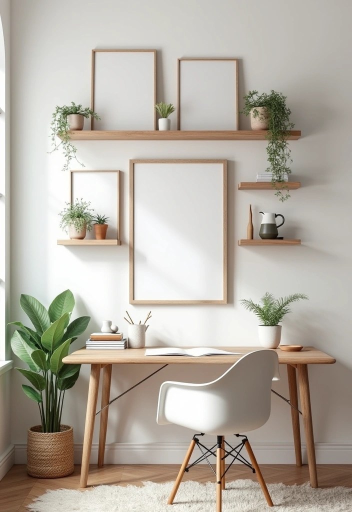 How to Create a Stunning Gallery Wall with Canvas Art: 12 Inspiring Ideas! - 11. Utilize Shelving and Ledges