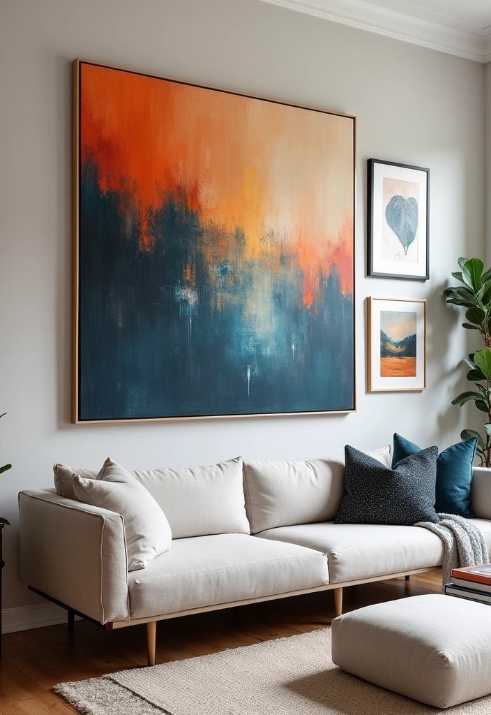 How to Create a Stunning Gallery Wall with Canvas Art: 12 Inspiring Ideas! - 4. Use Oversized Art Pieces