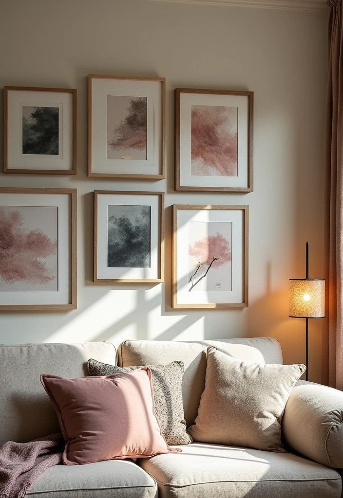 How to Create a Stunning Gallery Wall with Canvas Art: 12 Inspiring Ideas! - 6. Create Layered Depth