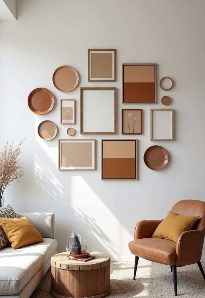 How to Create a Stunning Gallery Wall with Canvas Art: 12 Inspiring Ideas! - 8. Experiment with Shapes
