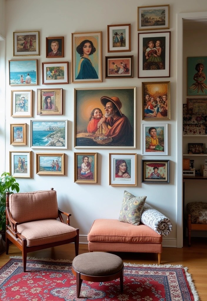 How to Create a Stunning Gallery Wall with Canvas Art: 12 Inspiring Ideas! - 9. Showcase Local Artists