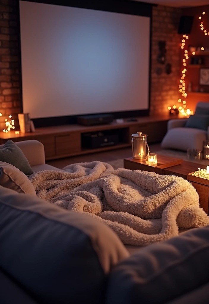 Self-Care Decor Ideas to Make Your Loneliness the Ultimate Comfort Zone! - 14. Design a Movie Night Setup