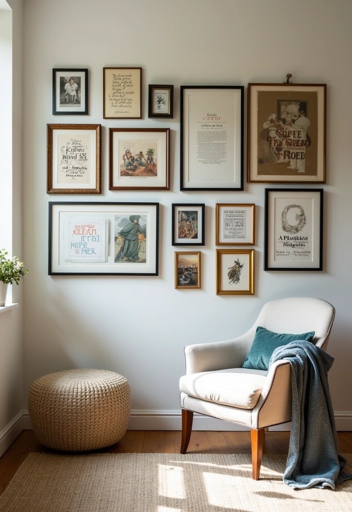 Self-Care Decor Ideas to Make Your Loneliness the Ultimate Comfort Zone! - 9. Curate a Personal Gallery Wall