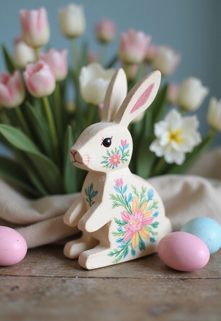 10 Adorable Easter Wood Craft Ideas That Will Hop Right into Your Heart! - 1. Whimsical Wooden Bunny Decor