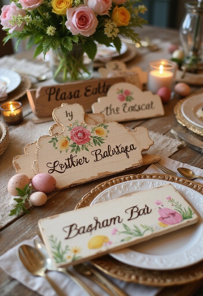 10 Adorable Easter Wood Craft Ideas That Will Hop Right into Your Heart! - 10. Personalized Easter Name Plaques
