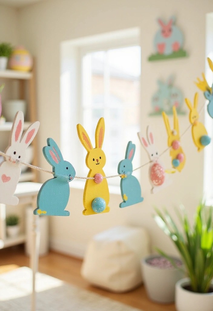 10 Adorable Easter Wood Craft Ideas That Will Hop Right into Your Heart! - 7. Cute Bunny Garland