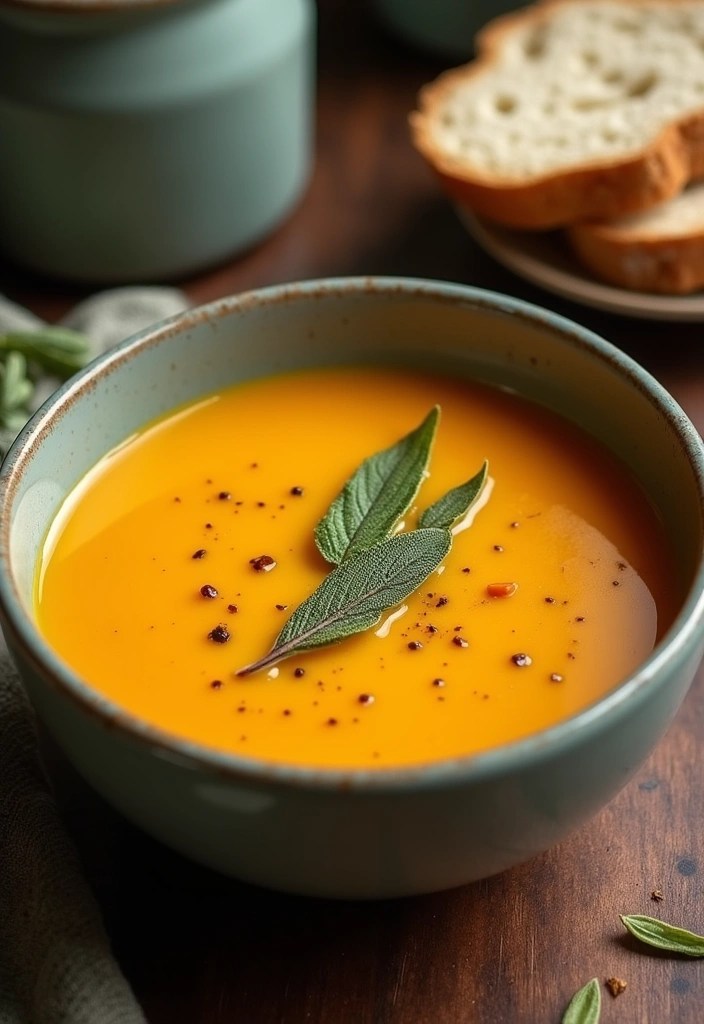 10 Easy Seasonal Healthy Recipes That Celebrate Fresh Ingredients (Don’t Miss #2!) - 7. Butternut Squash Soup with Sage