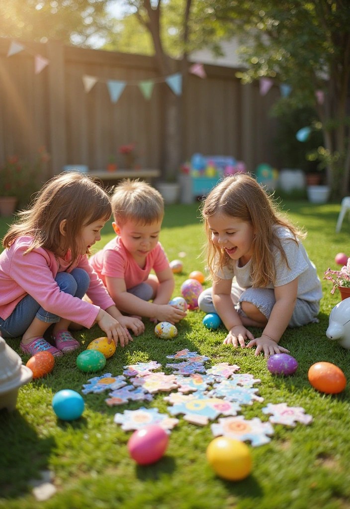 10 Epic Easter Egg Hunt Ideas for Family Fun That'll Have Everyone Hoping for More! - 3. Puzzle Piece Egg Hunt