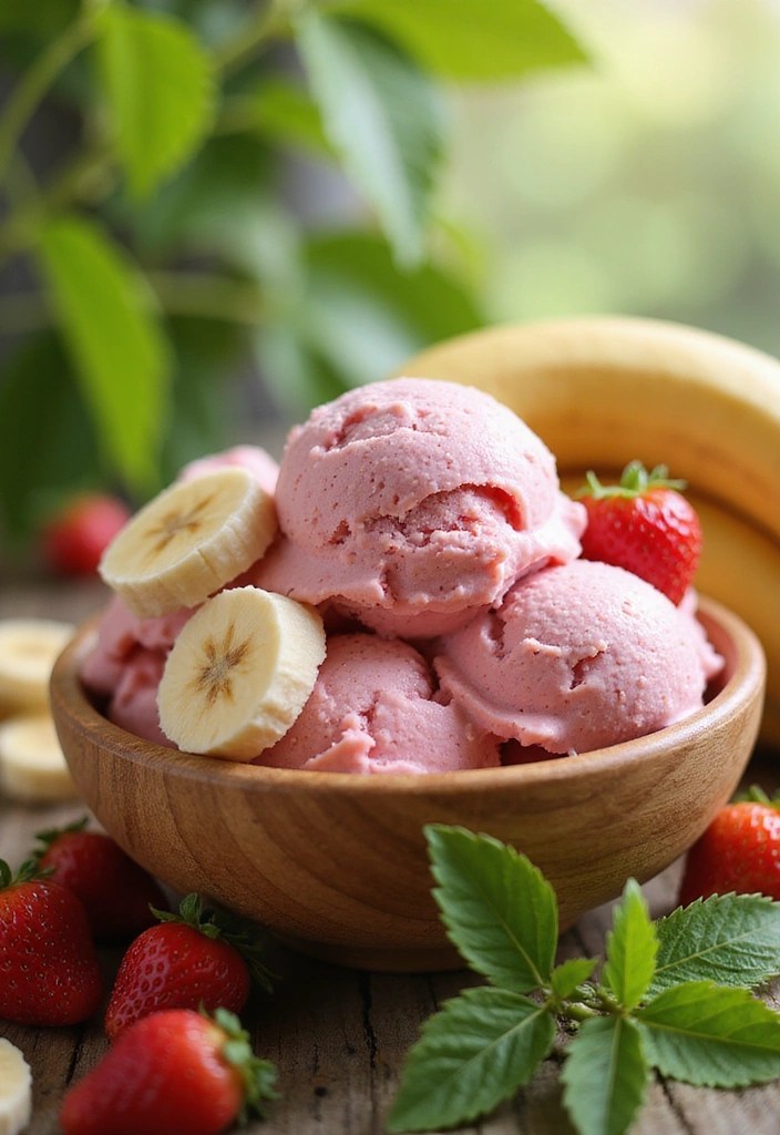 10 Mind-Blowing Frozen Fruit Ice Cream Recipes That Use Real Fruit (You Won't Believe #4!) - 1. Strawberry Banana Bliss