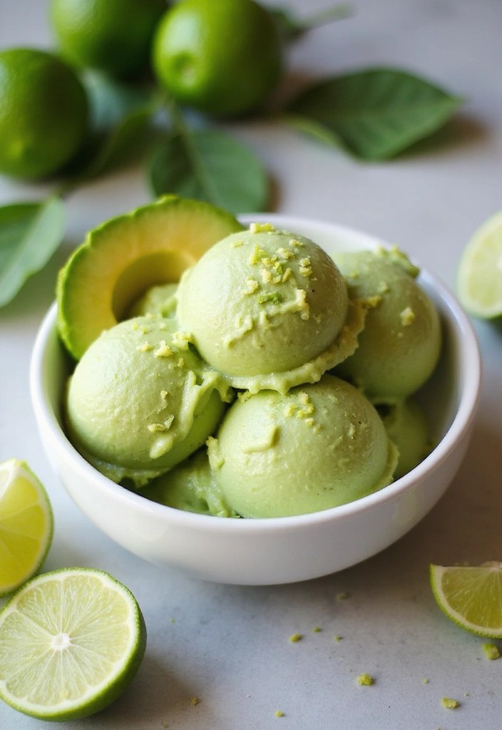 10 Mind-Blowing Frozen Fruit Ice Cream Recipes That Use Real Fruit (You Won't Believe #4!) - 4. Amazing Avocado Lime Sorbet