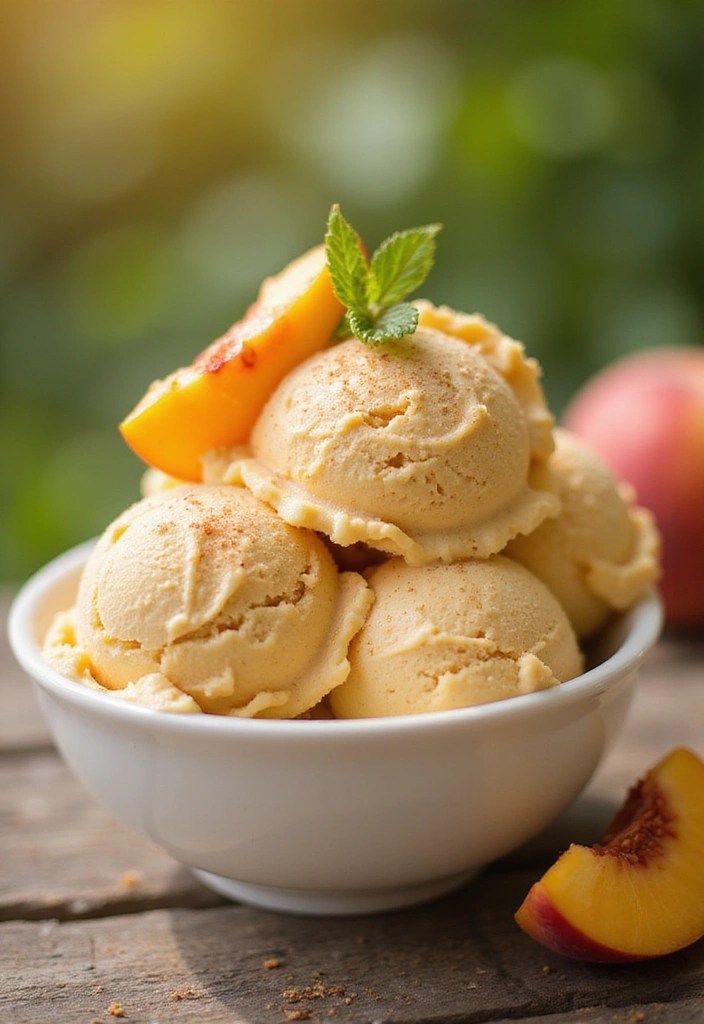 10 Mind-Blowing Frozen Fruit Ice Cream Recipes That Use Real Fruit (You Won't Believe #4!) - 5. Sweet Peach Swirl