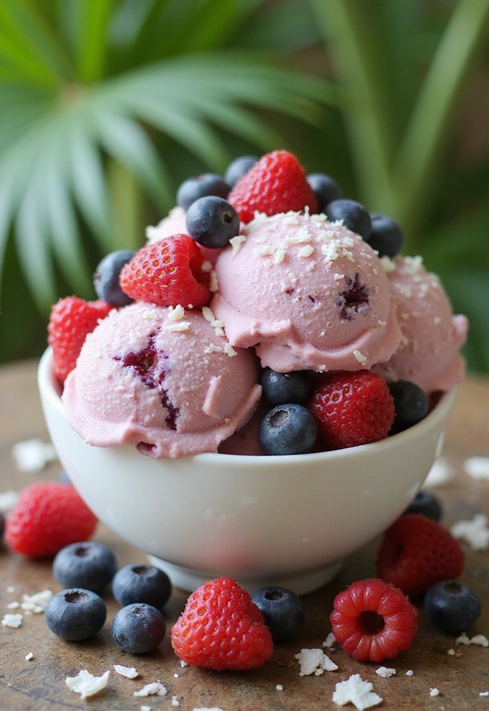10 Mind-Blowing Frozen Fruit Ice Cream Recipes That Use Real Fruit (You Won't Believe #4!) - 8. Creamy Coconut Berry Bliss