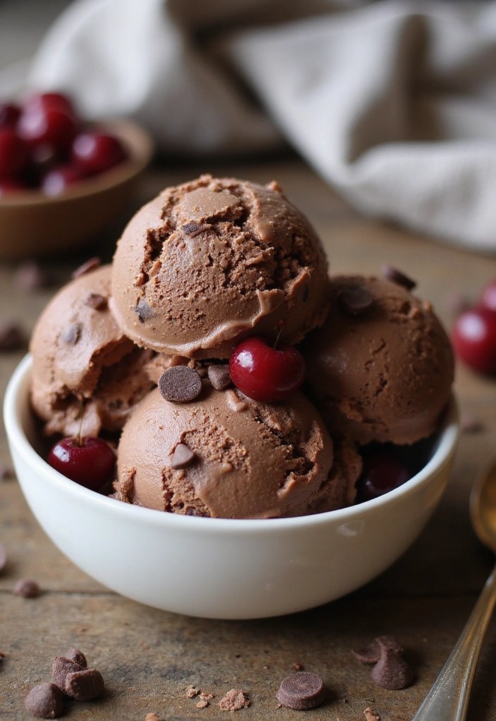 10 Mind-Blowing Frozen Fruit Ice Cream Recipes That Use Real Fruit (You Won't Believe #4!) - 9. Chocolate Cherry Chunk