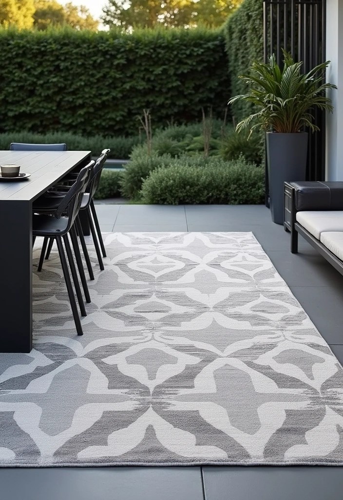 10 Outdoor Rugs That Will Transform Your Patio into a Stylish Oasis! - 3. Modern Minimalism: Clean Lines and Neutral Tones