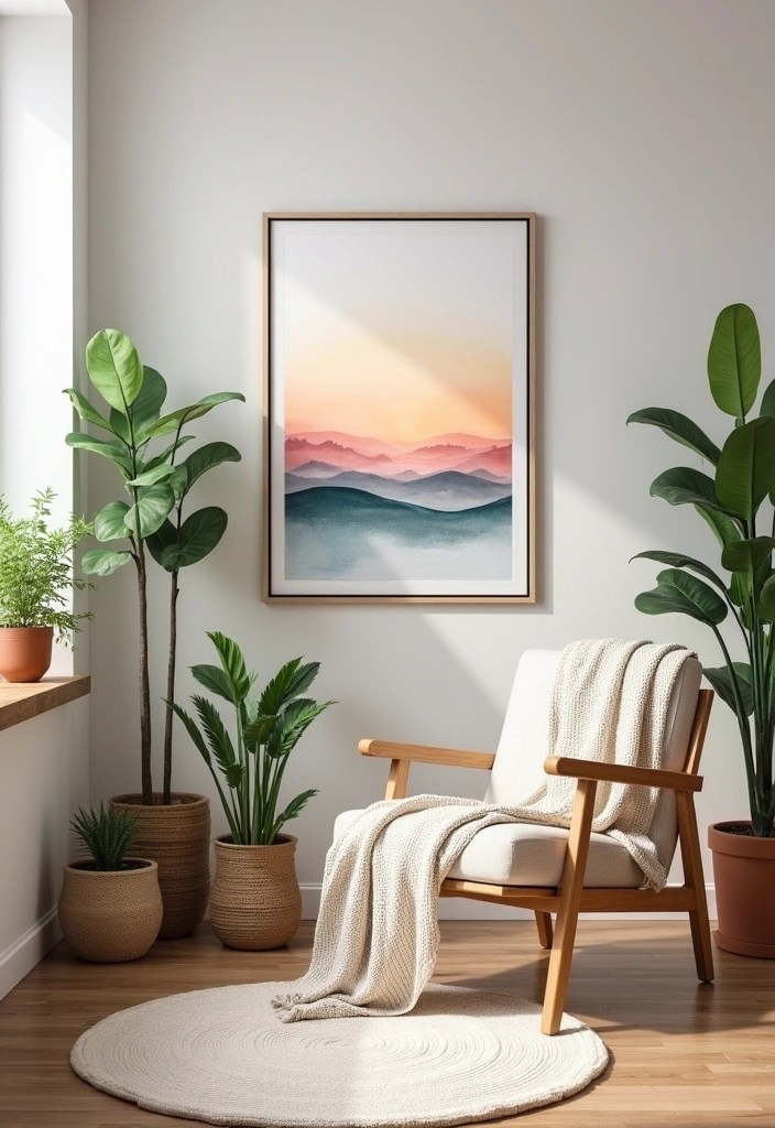 14 Boho Framed Wall Art Inspirations That Will Add Warmth to Your Space! - 1. Whimsical Watercolor Landscapes