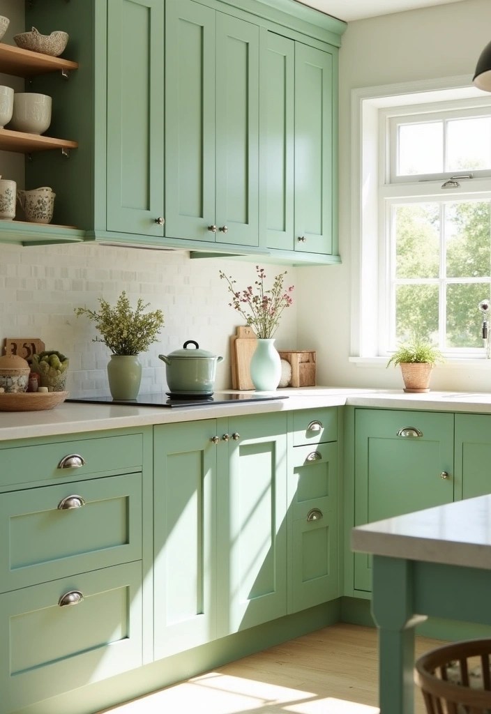 15 Budget-Friendly Cupboard Painting Ideas You Can’t Afford to Miss! - 2. Soft Pastels for a Calming Effect