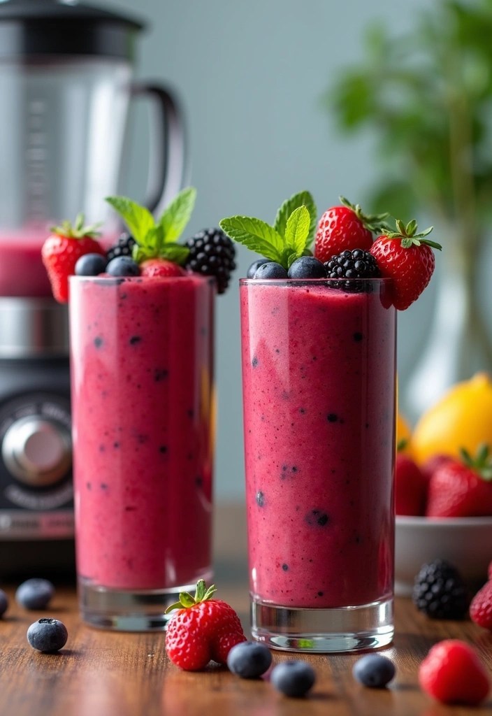 15 Easy Healthy Recipes You Can Make in Under 30 Minutes (Healthy Eating Made Simple!) - 12. Berry Smoothie