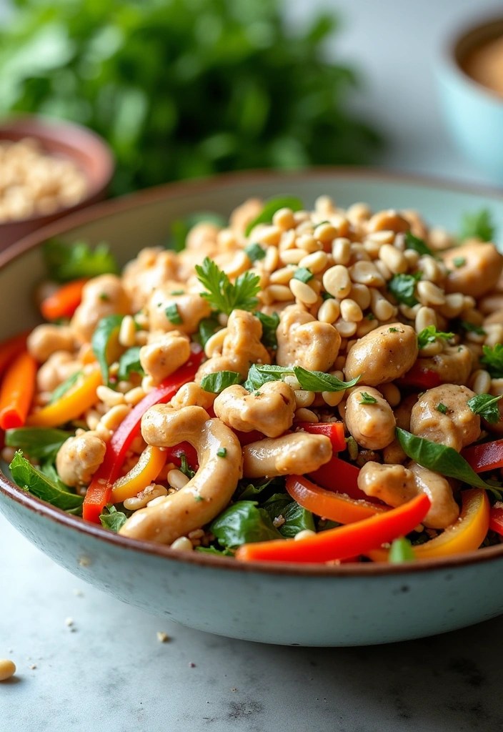 15 Easy Healthy Recipes You Can Make in Under 30 Minutes (Healthy Eating Made Simple!) - 15. Thai Peanut Chicken Salad