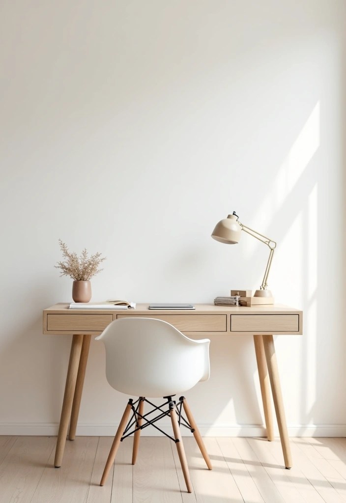 16 Ergonomic Home Office Ideas to Boost Your Wellness While You Work (Say Goodbye to Back Pain!) - 13. Embrace Minimalism