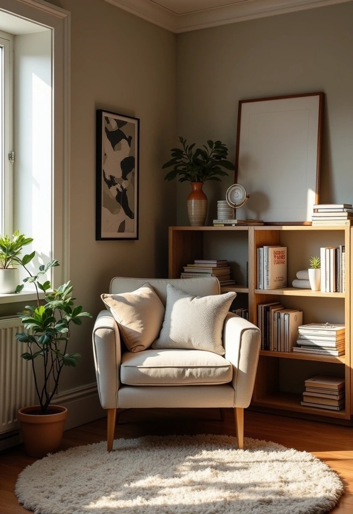 16 Ergonomic Home Office Ideas to Boost Your Wellness While You Work (Say Goodbye to Back Pain!) - 9. Set Up a Relaxation Corner