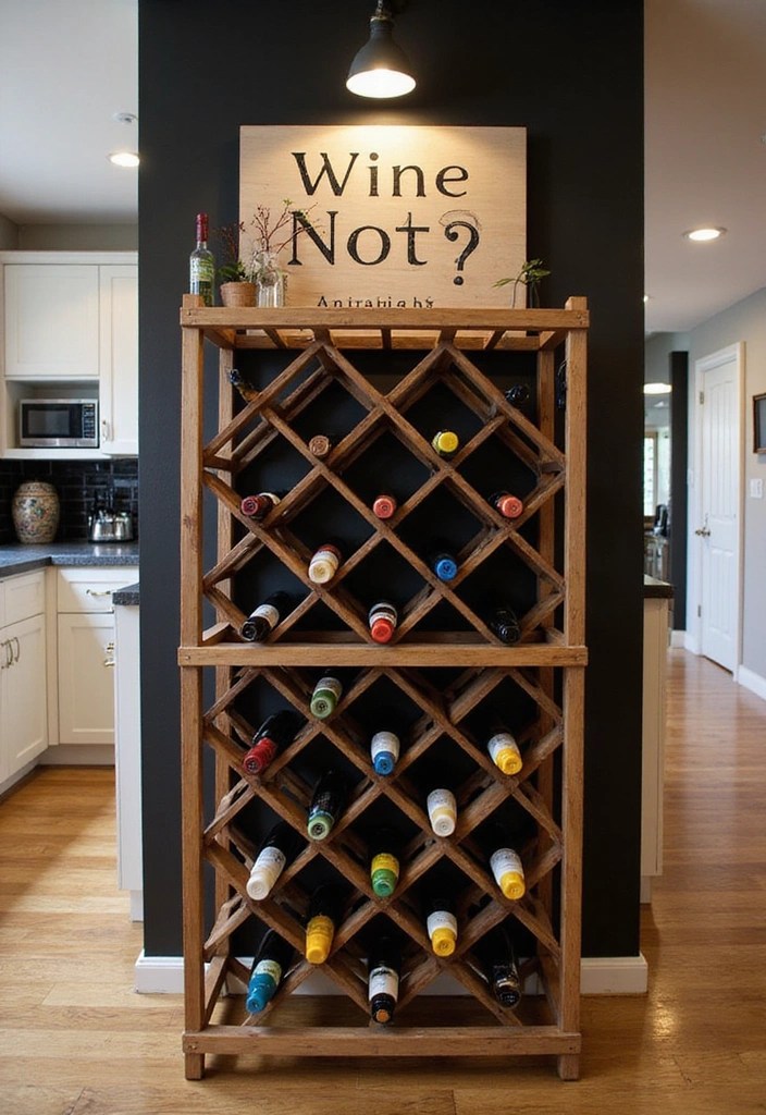 16 Hilarious Yet Practical Gifts for New Homeowners (You Can't Miss #4!) - 4. A 'Wine Not?' Wine Rack
