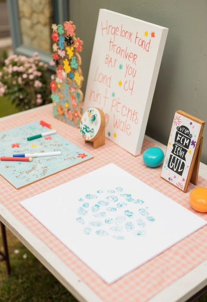 16 Home Decor Ideas for a Unique Baby Shower Setup Everyone Will Admire! - 6. Creative Guest Book Alternatives