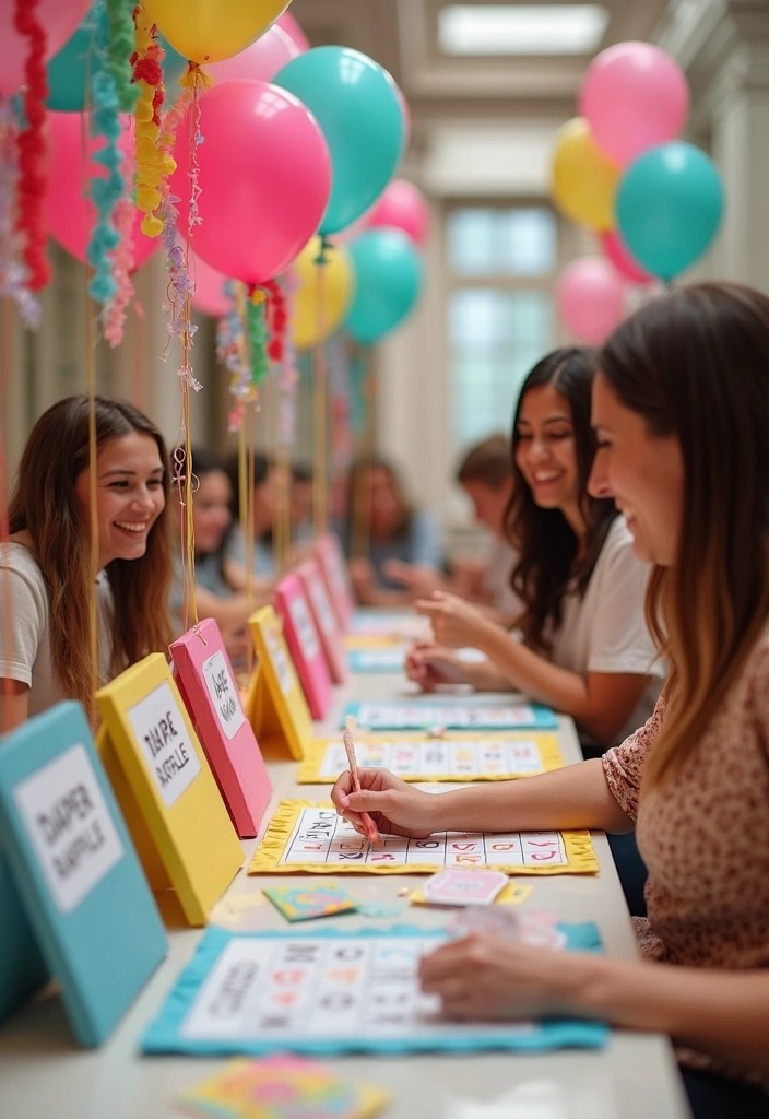 16 Home Decor Ideas for a Unique Baby Shower Setup Everyone Will Admire! - 9. Interactive Games Corner