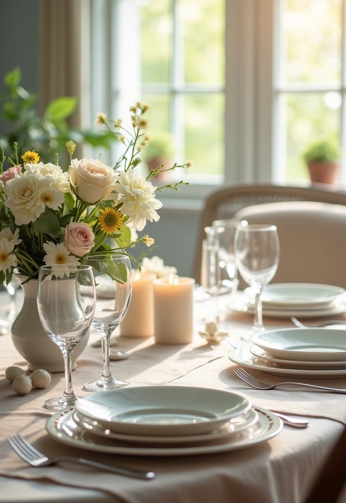 16 Light and Airy Spring Home Decor Tips to Breathe New Life Into Your Home! - 9. Create a Spring-Themed Table Setting