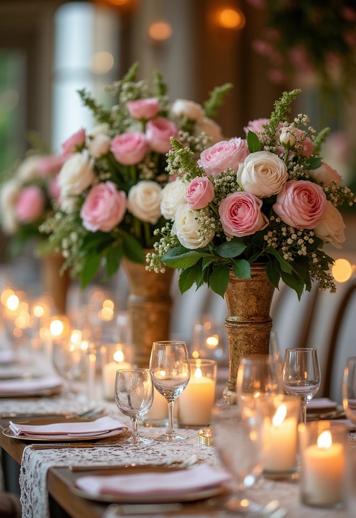 18 Trendy and Chic Bridal Shower Home Decor Ideas to Impress Everyone! - 1. Elegant Floral Arrangements